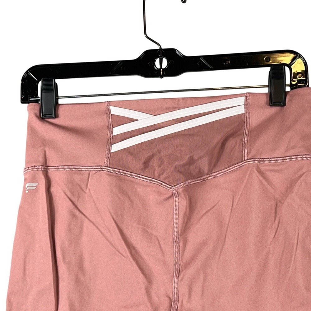 Fabletics Womens L Motion 365 High Rise Leggings Mesh Pocket Dusty Rose yoga